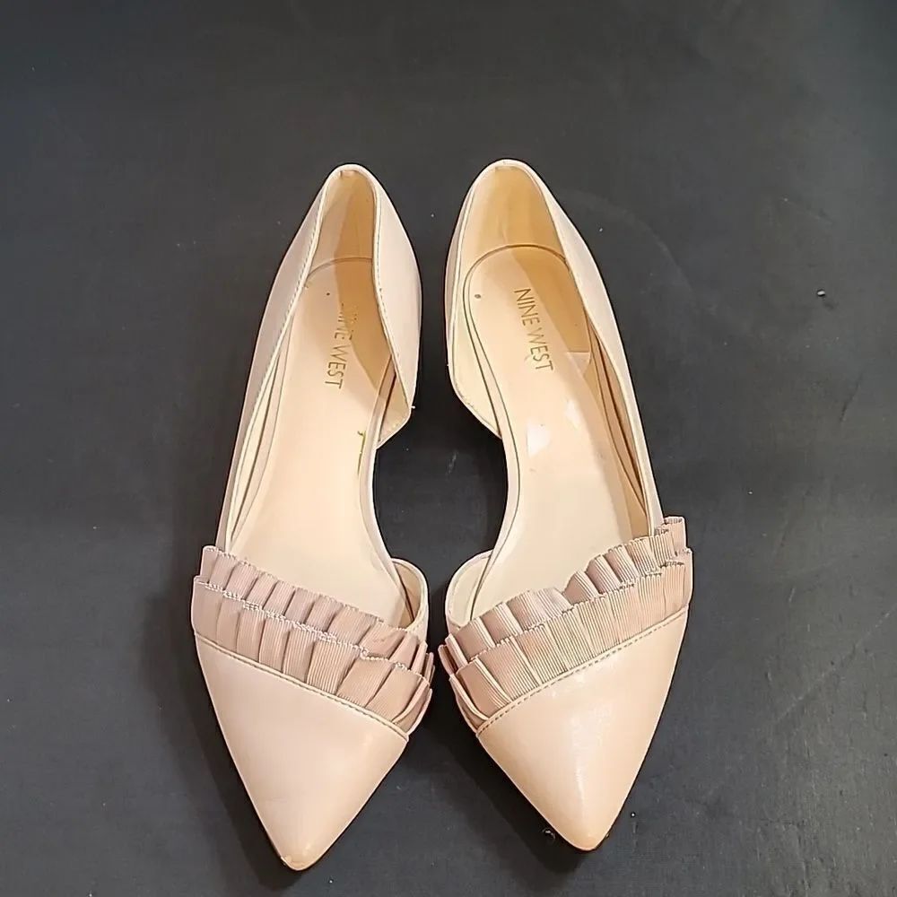NINE WEST POINTEβTOE WOMEN"S D'ORSAY SLIP-ONβFLAT